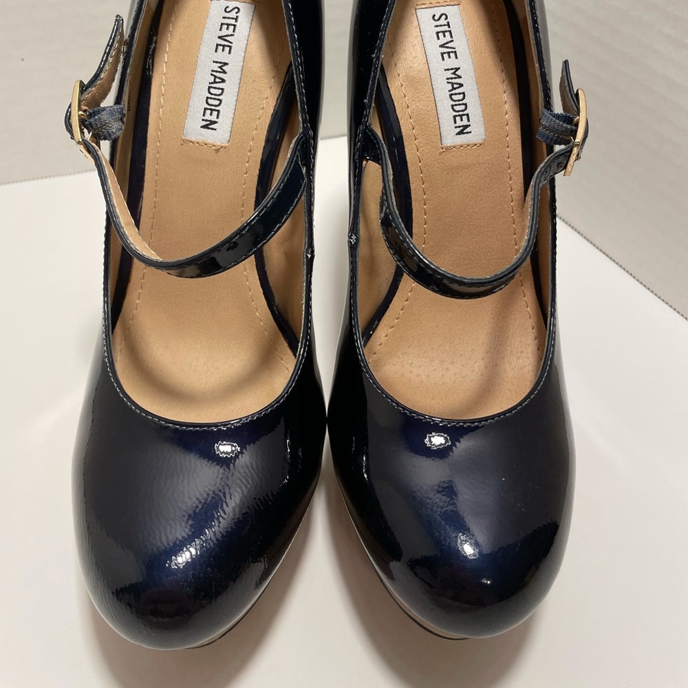 Steve Madden Bellah Blue Multi Mary Janes - Picture 2 of 7